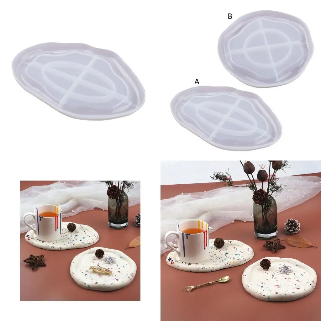 Cloud Tray Silicone Mold Concrete Cement Jewelry Storage Dish Plate Mould Home Craft Resin Plaster Mold