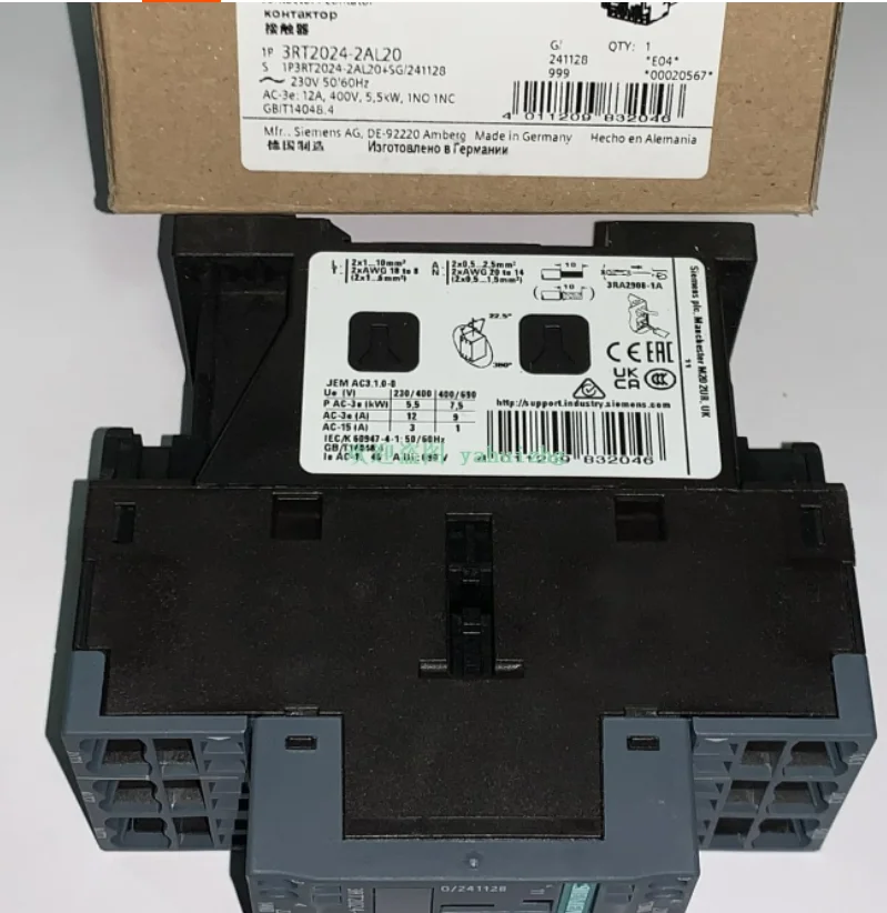 

1pcs 3RT2024-2AL20 3RT2024 3RT2023-2AL20 3RT2025-2AL20 3RT2026-2AL20 3RT2028-2AL20 contactor