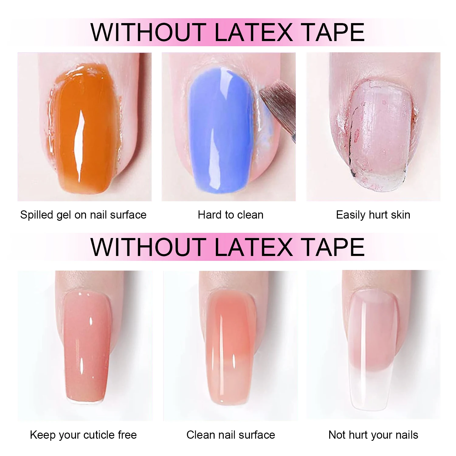 Liquid Latex for Nails - Fast Drying Nail Polish Barrier, Peel-Off Latex Tape,Cuticle Guard and Skin Protector,7ml for Nail Art