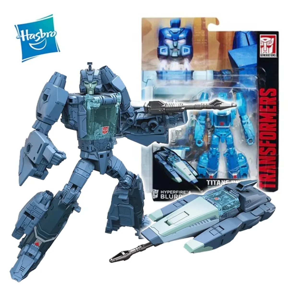 In stock Hasbro Transformers Titans Return Hyperfire & Blurr Deluxe Class Anime Action FigureOriginal Model Toy Gift Collection