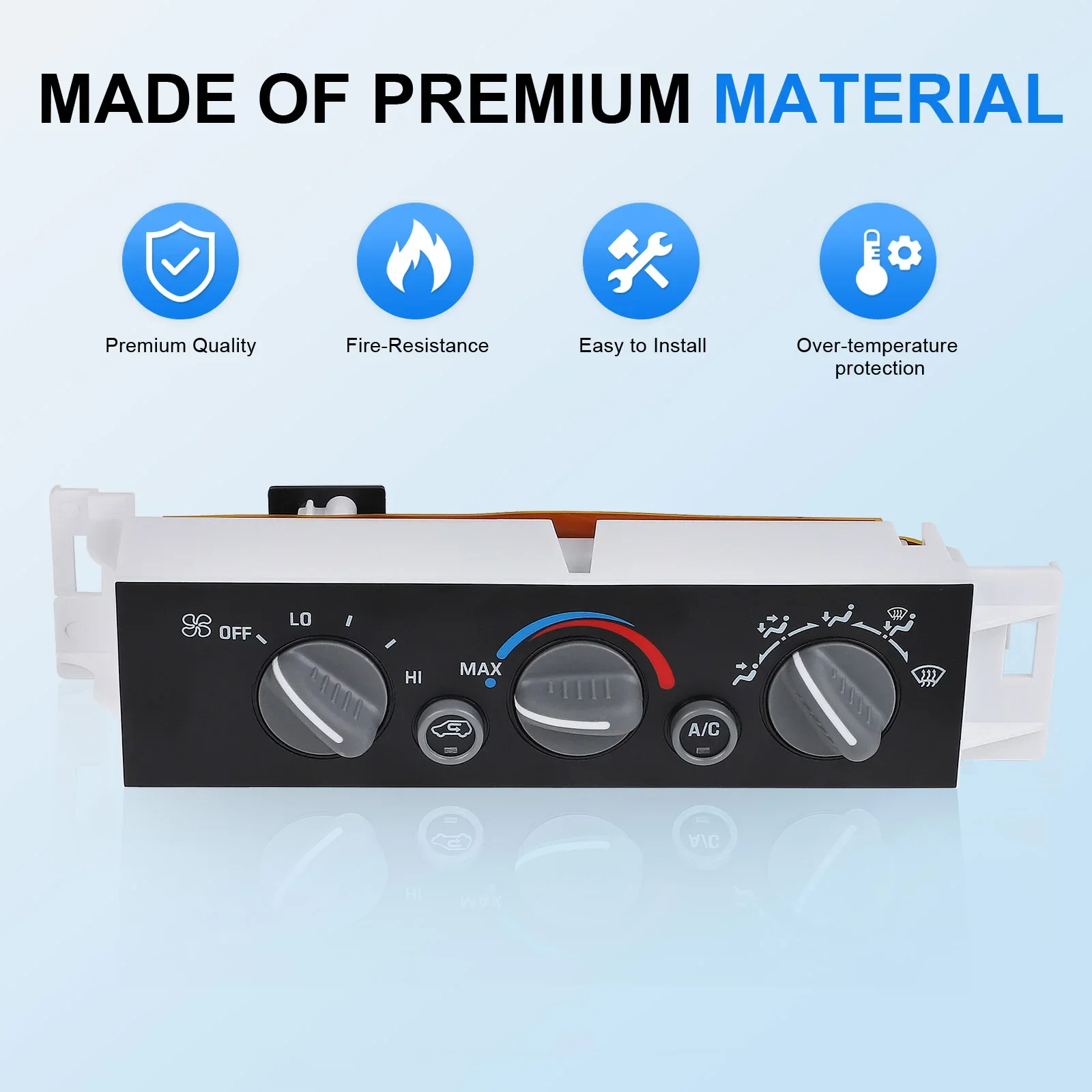 

CNSPEED A/C Heater Control Panel For Chevrolet C1500 1996-1999 C3500 1996-2000 OEM 16231175 9378815 Without Rear Defrost Option