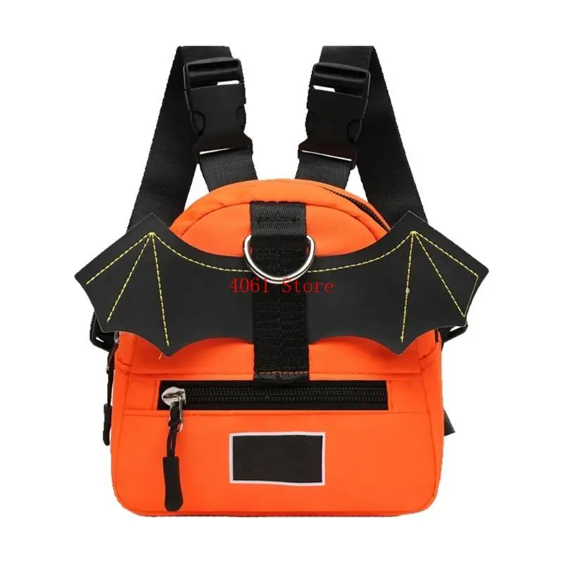Summer Canvas Dog Hiking Backpack Harness Bat Wing Small Puppy Saddle Bag Zippered Adjustable Back Pack Pet Supplie