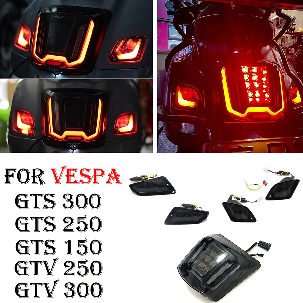 LED Turn Signal Light Waterproof Flasher Indicator Rear Lights Lamp For Vespa GTS 300 GTS250 GTS300 GTS150 GTV300 GTV250