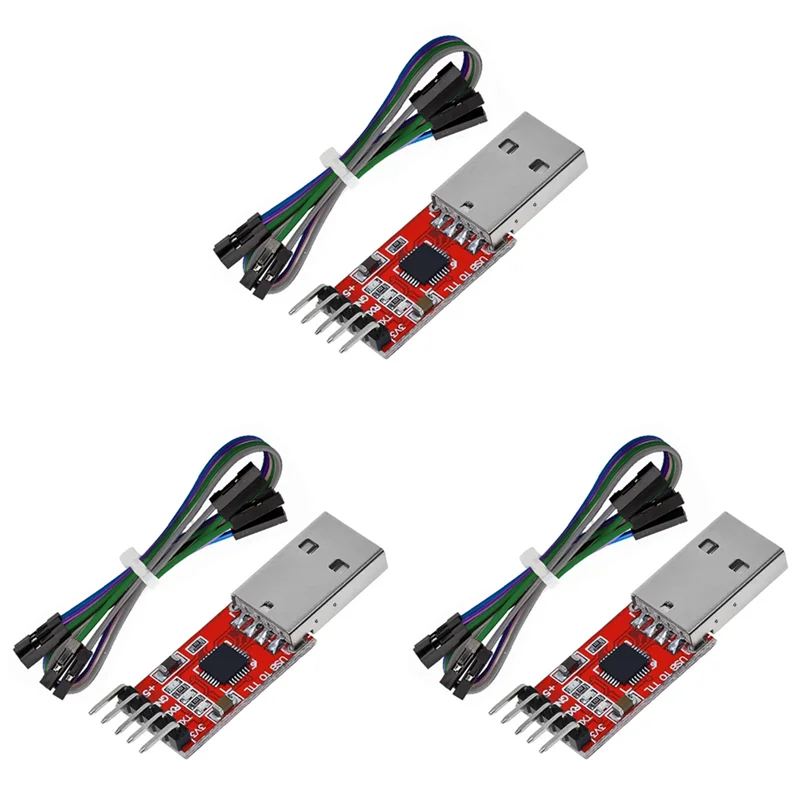 AB47-3개 CP2102 USB 2.0 - TTL 5핀 시리얼 어댑터 USB - TTL 시리얼 컨버터 모듈 (UART STC 3.3V 및 5V용)