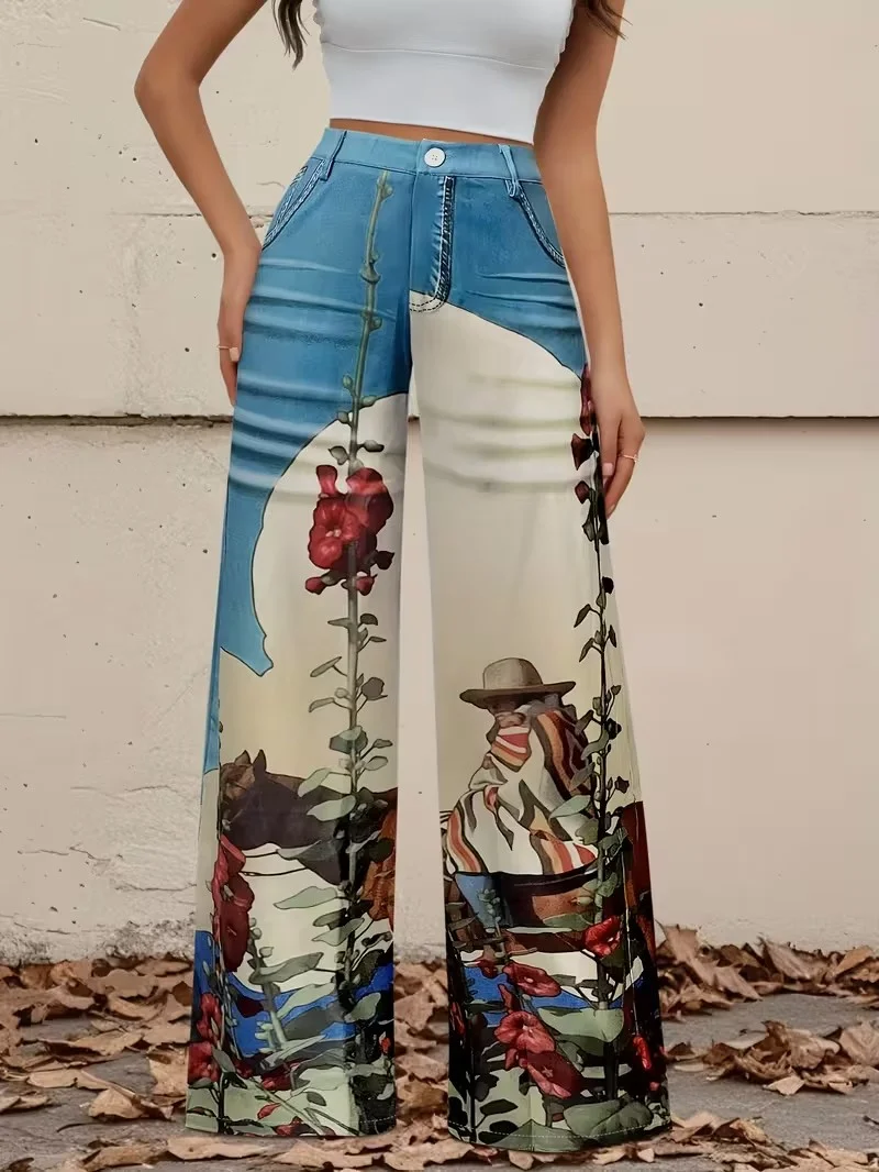 Versatile Wide Leg Pants Standardized Code Women's Fashion Casual Wide Leg Jeans  2026