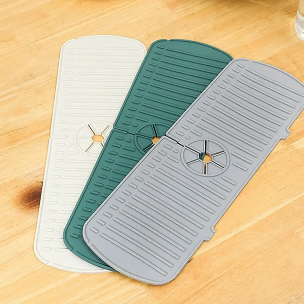 Useful Drying Mat Water Catcher Faucet Mat Sink Splash Guard Draining Pad Countertop Protector