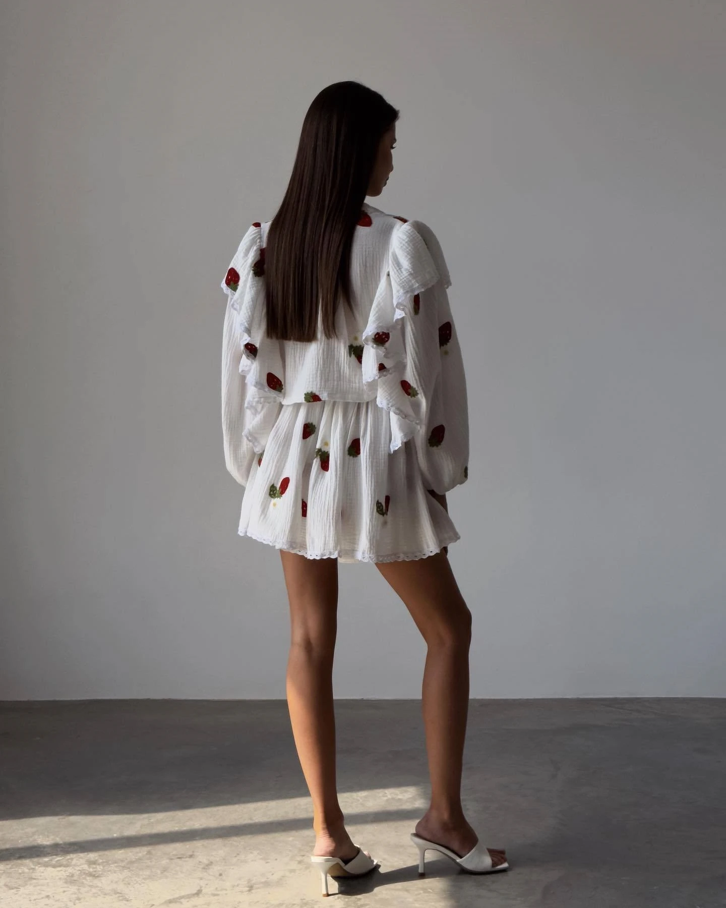 

Sweet Princ Faion Print ort Skirt Set Casual Home Wear Polyester Material for Young Women Aged 8-25 Years Old