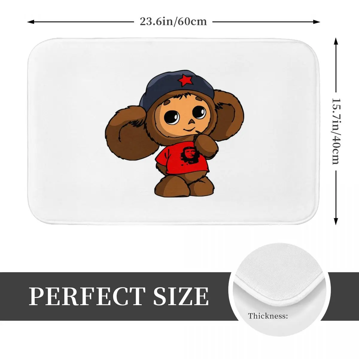 Cheburashka Anti-slip Doormat Floor Mat Sand Scraping Carpet Rug for Kitchen Entrance Home Bathroom Footpad Mats