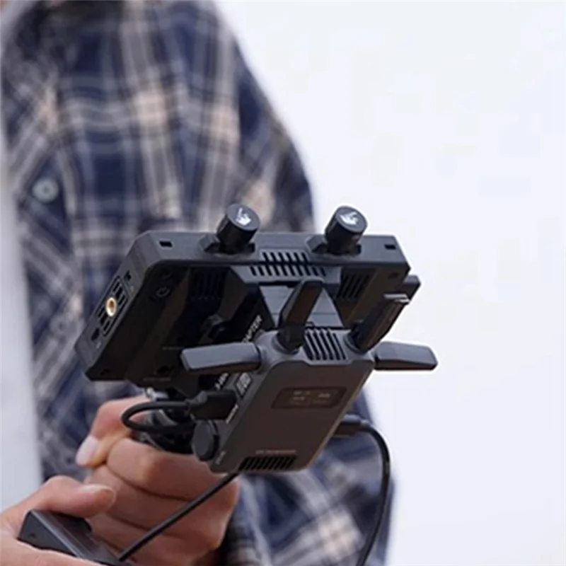 B24B Dummy Battery NP-F NP-F Double-Sided Dummy Battery Virtual Battery Monitor LED Light External V-Port Power Supply