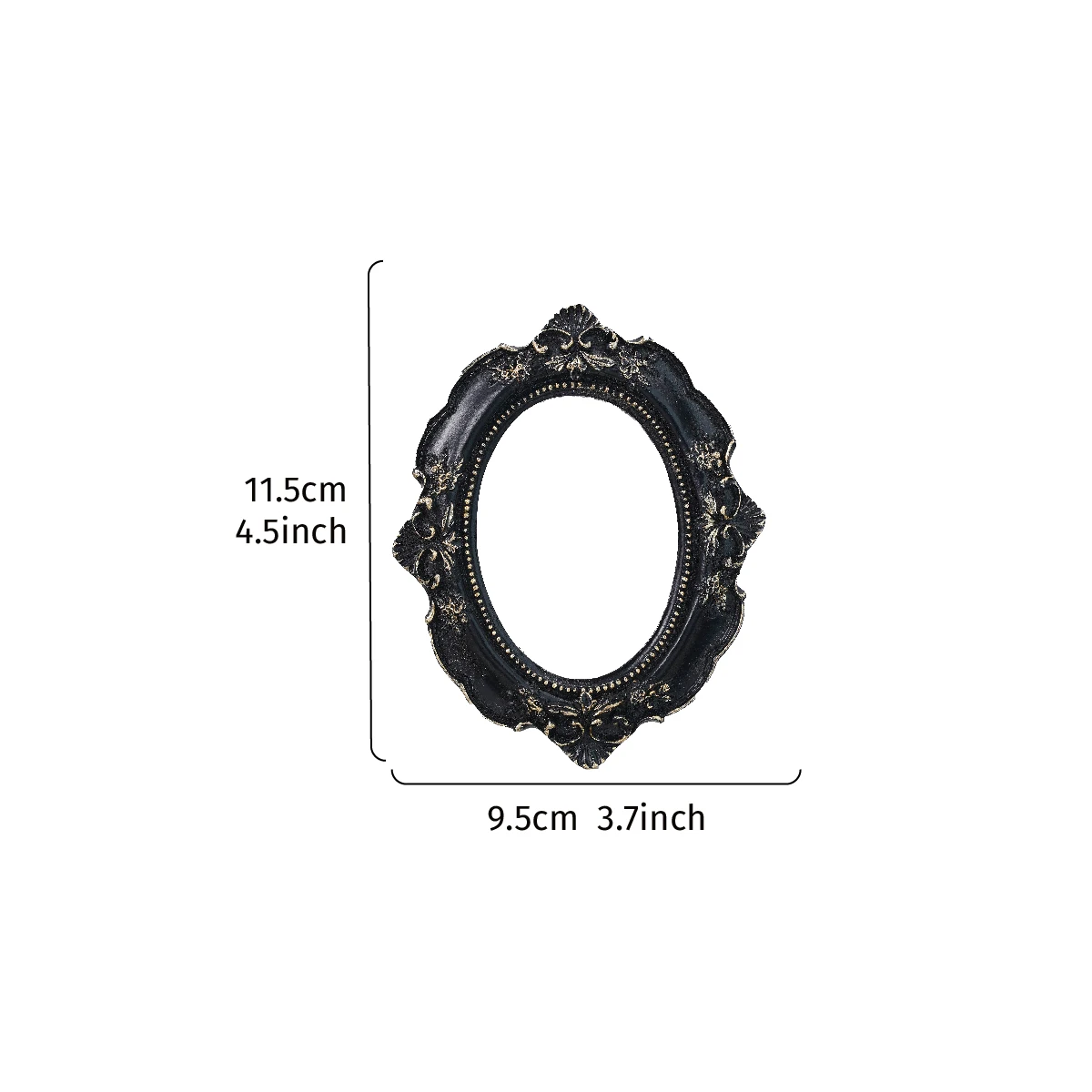 Halloween Decor Resin Material Black Oval Frame