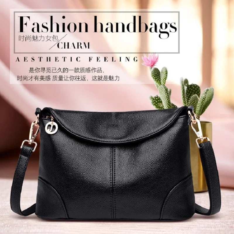 

2026 New Fashion Women's crossbody Bag soft PU Leather single-shoulder bag small square bag for middle-aged mothers