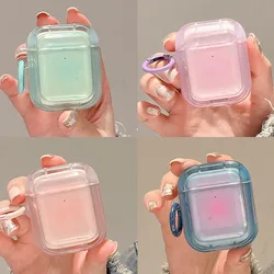 Simple Gradient Jelly Clear Silicone Case For Airpods Pro 2 Wireless Bluetooth Earphone Box Protective For AirPods Pro 1 3 Cover