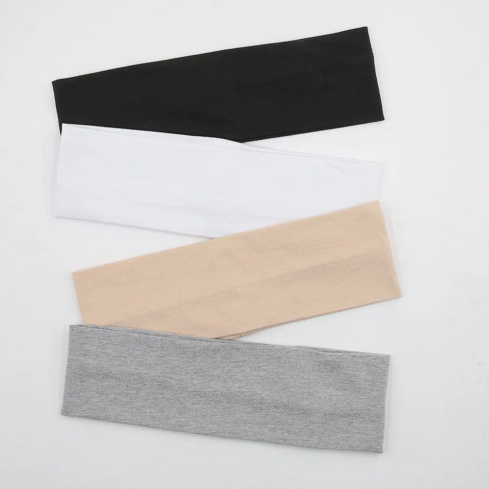 

Ins Solid Cotton Headbands for Woman Baby Girls Soft Elastic Yoga Sporty Hairbands Bandana Classic Bandage Headwraps Accessories