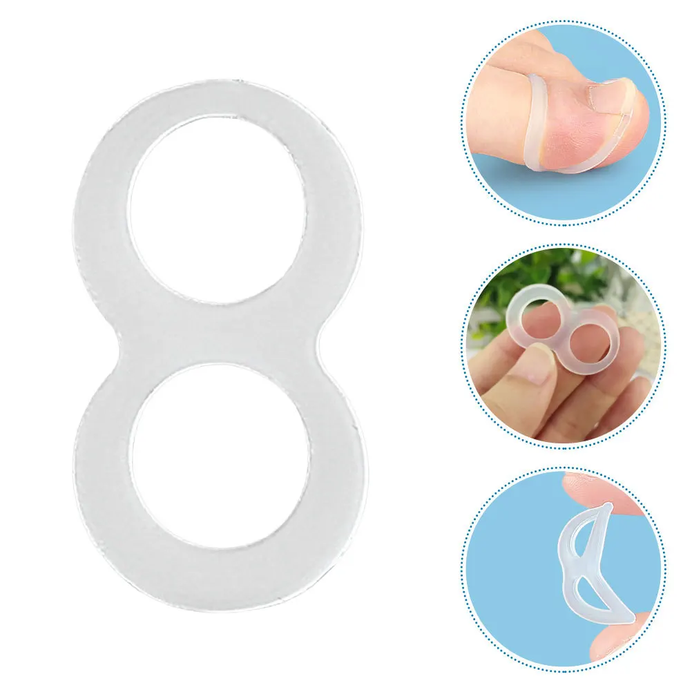 10 pz Anelli per allungamento dell'unghia del piede Correttore elastico per unghie incarnite in silicone per strumento per la cura del piede per la correzione dell'unghia del piede riccia