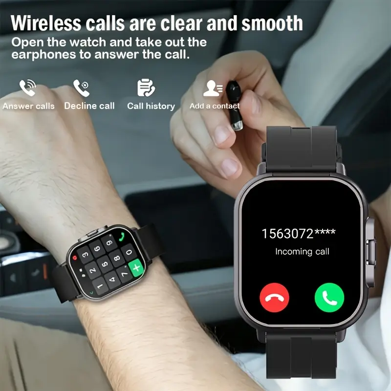 2.01-Inch AI Translation Smartwatch with Multi-Sport Modes & Bluetooth Calls