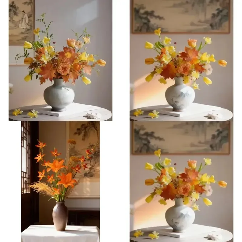Autumn Artificial Flower Ornaments Decorative Combo