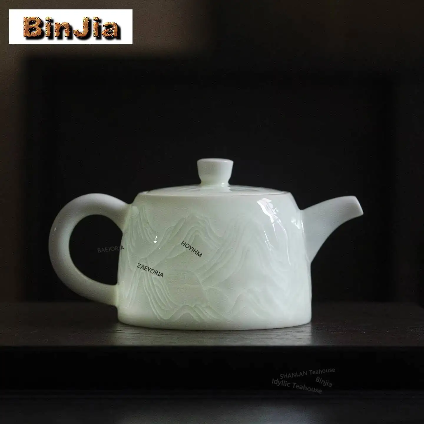 230ml Imitation Song Hutian Kiln Shadowy Blue Ware Teapot Japanese Tea Infuser Pot Tea Soaking Kettle With Filter Drinkware