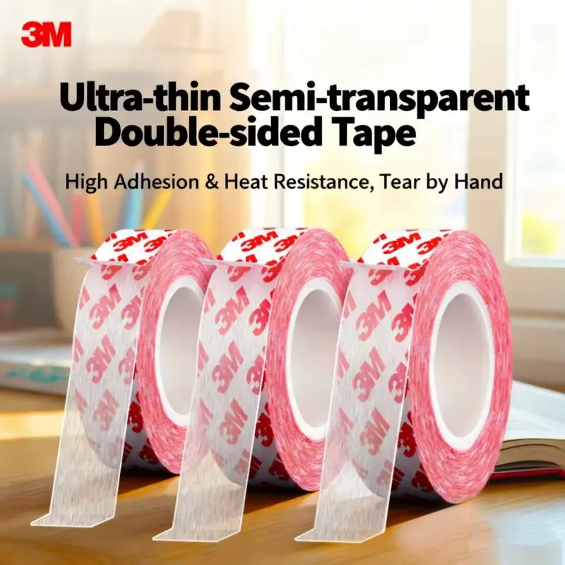 3M Double-Sided Tape Ultra-thin Transparent High-Viscosity Tape Non-Trace High-temperature Resistance Car Tape Easy to Tear