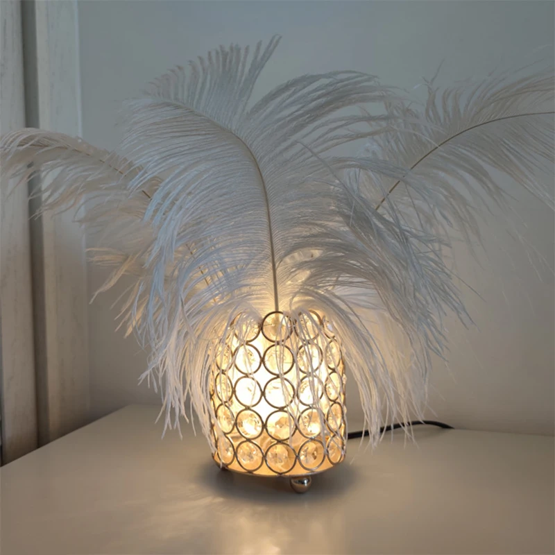 Crystal Table Lamp Modern Nordic Bedside Lamp Led Desk Lamp for Bedroom Living Room Holiday Birthday Christmas Gift Tafellamp G9