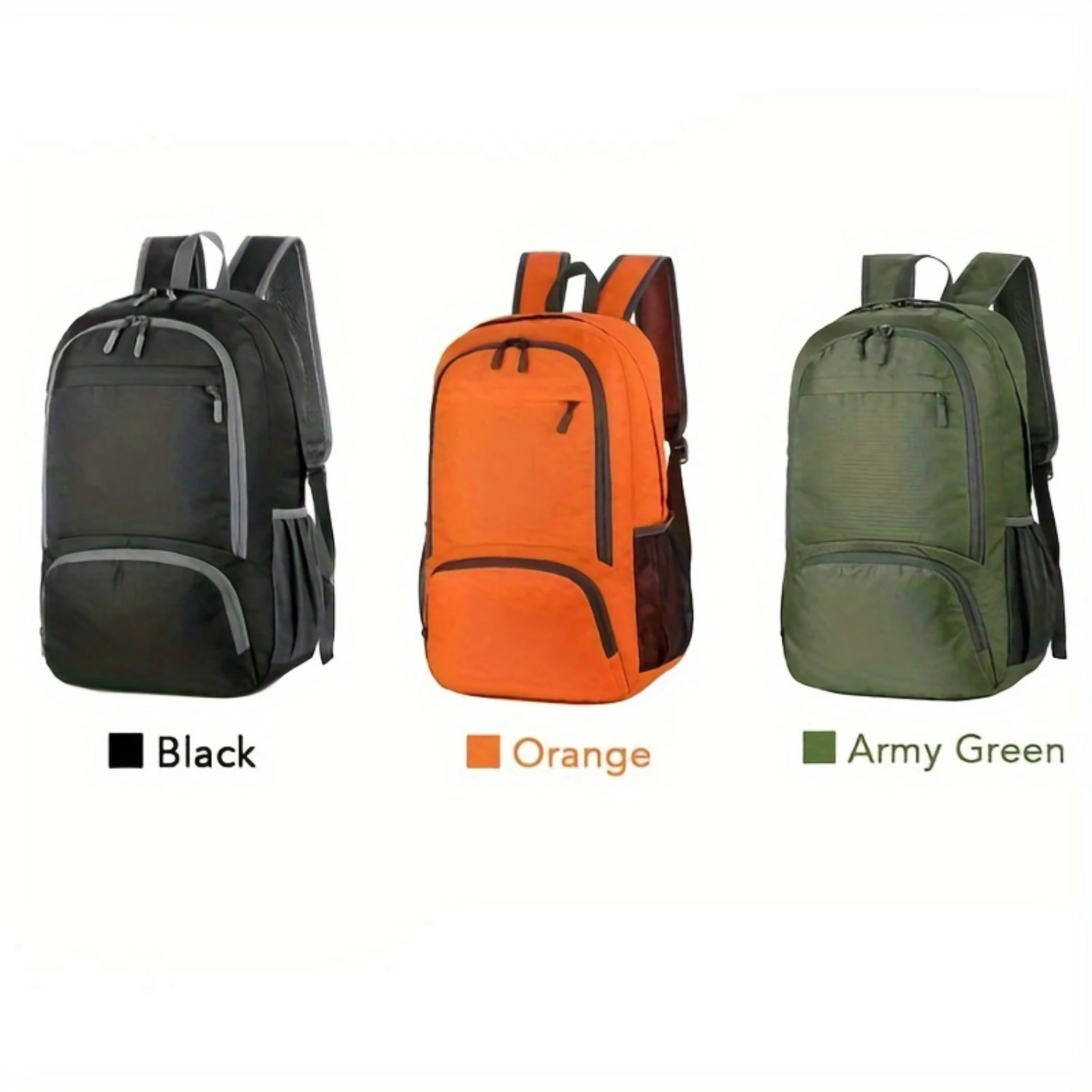 2 pçs impermeável leve dobrável caminhadas mochila conjunto de bolsa para homens e mulheres, saco de acampamento ao ar livre embalável