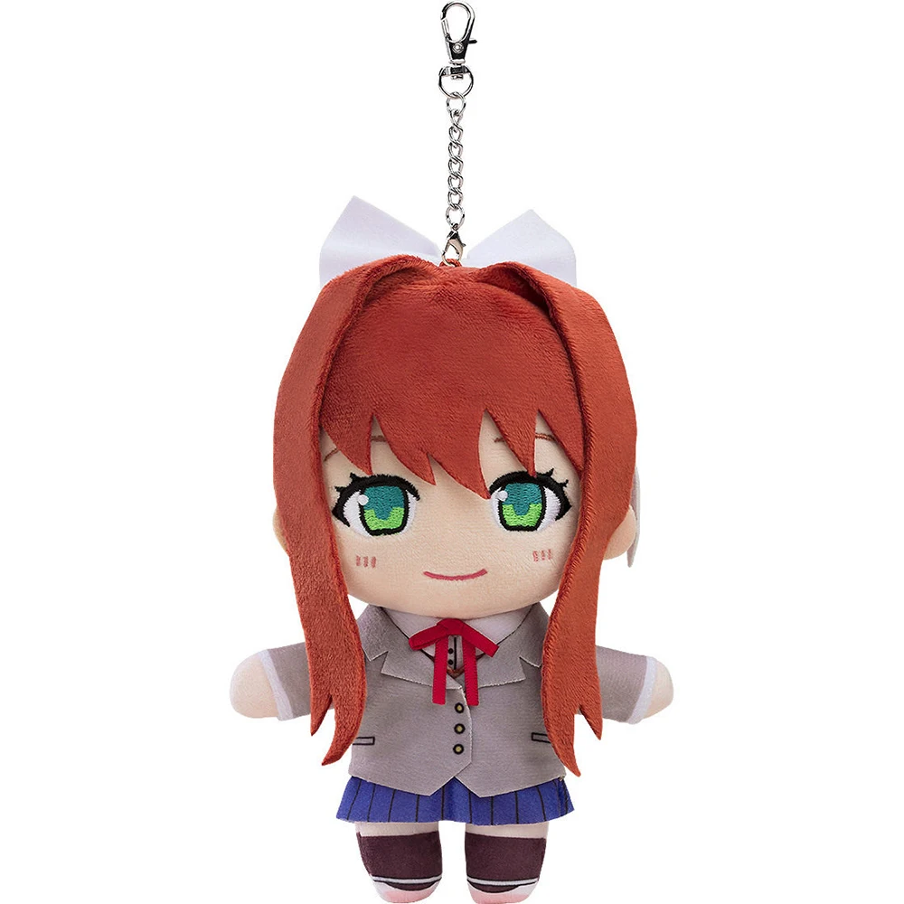 In Stock Original GSC Doki Doki Literature Club! Anime Peripherals Plush Doll Yuri Natsuki Cartoon Doll 17CM Plush Keychain view 5