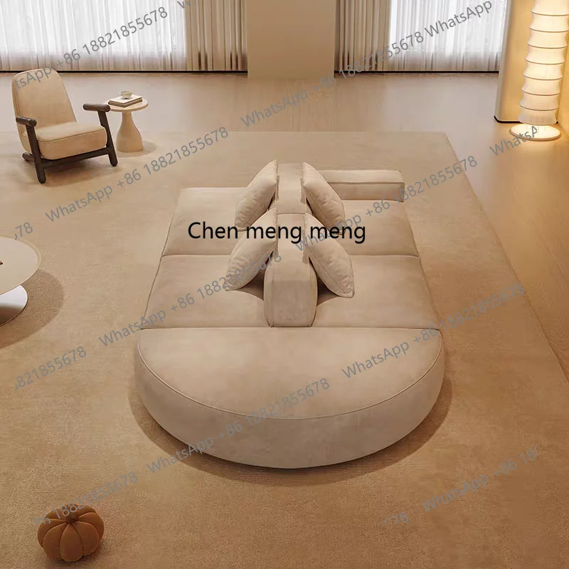 

Island sofa large flat floor two-sided seated matte cloth sofa designer module combination