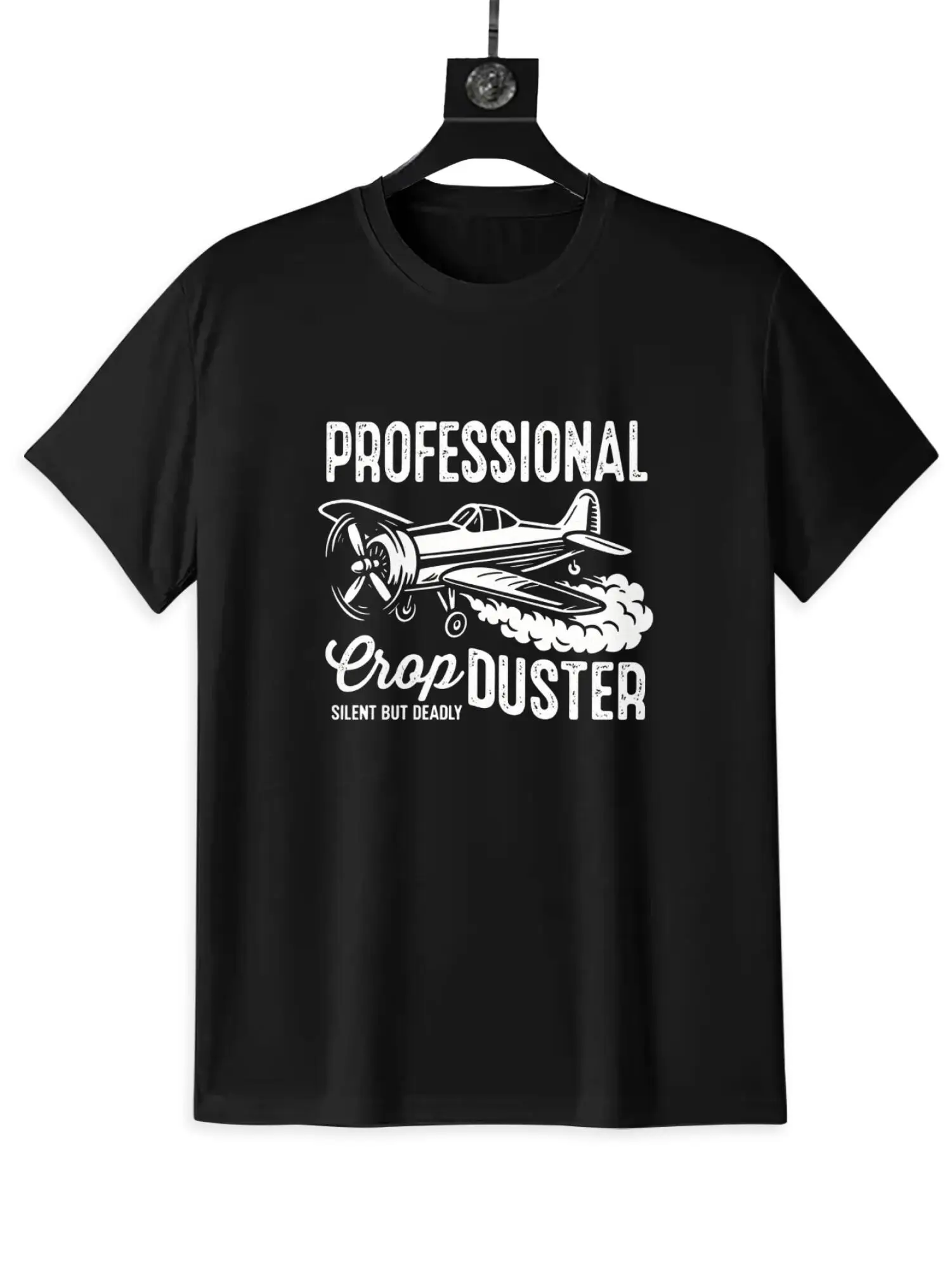 مخصص طائرة طباعة تي شيرت شخصية تصميم الطائرة القطن المحملة للرجال النساء عادية الشارع الشهير قمة الموضة