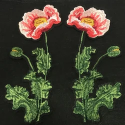 2 Pieces/set of Rose Embroidery Patch Flowers DIY Clothing Sewing Patch Supplies