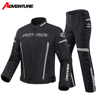 Motorcycle Jacket Waterproof Motorcross Jacket Pants Moto Jacket Windproof Riding Motorbike Clothes With Protective Gear M-3XL