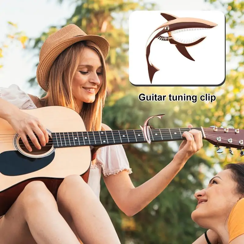 Shark Guitar Capo Metal Spring Capo Cool Guitar Capo With Good Hand Feeling Lightweight Capo For Acoustic Folk Electric Guitar