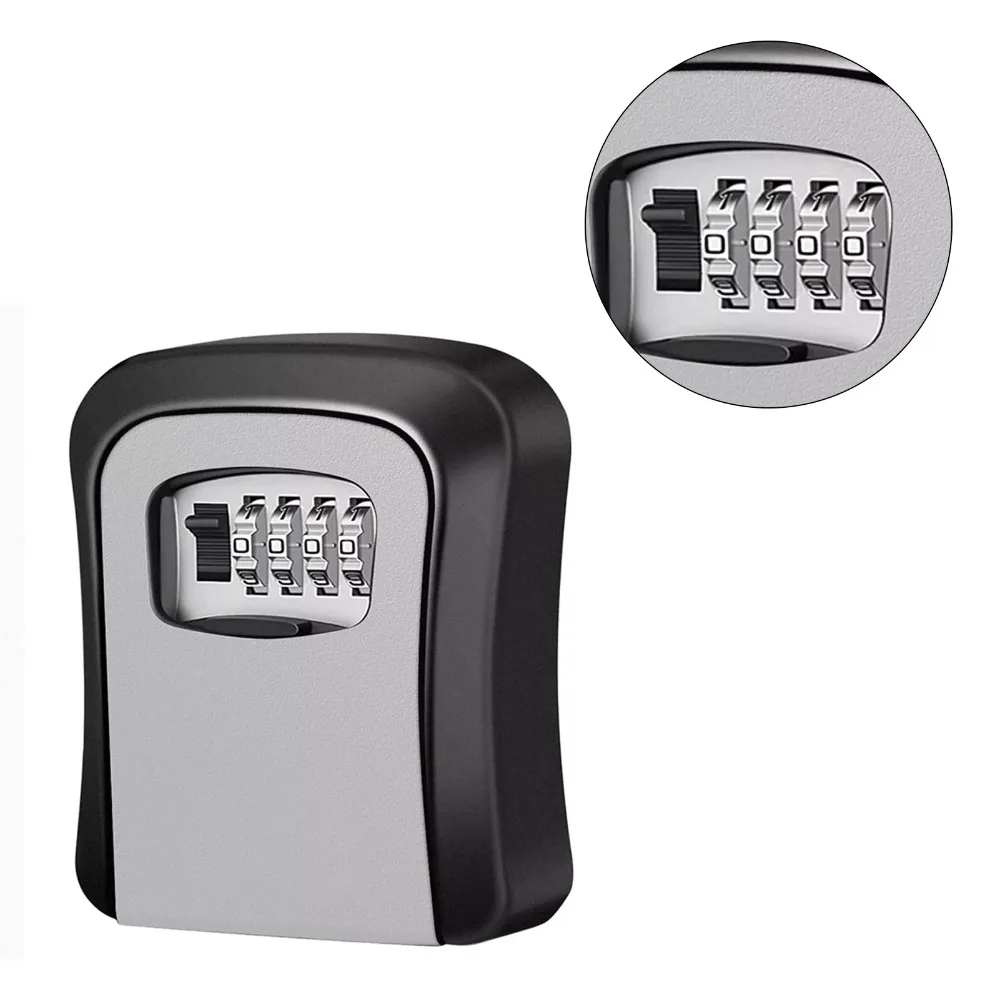 11pcs 4 Digit Combination Key Lock Box Wall Mounted Waterproof Key Storage Box Secure Durable Lock Box Home Security
