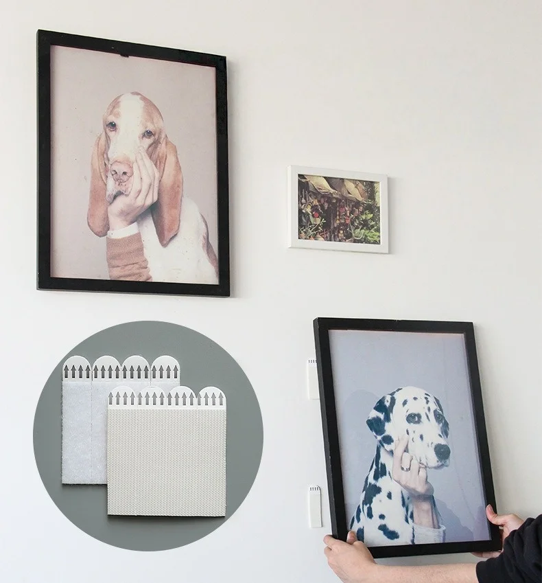 Punch-free Frame Tape Strips Assorted Mounting Self Adhesive Picture Frame Fixed Poster Wall Hook Decorate Fixing wall Hanger image 4
