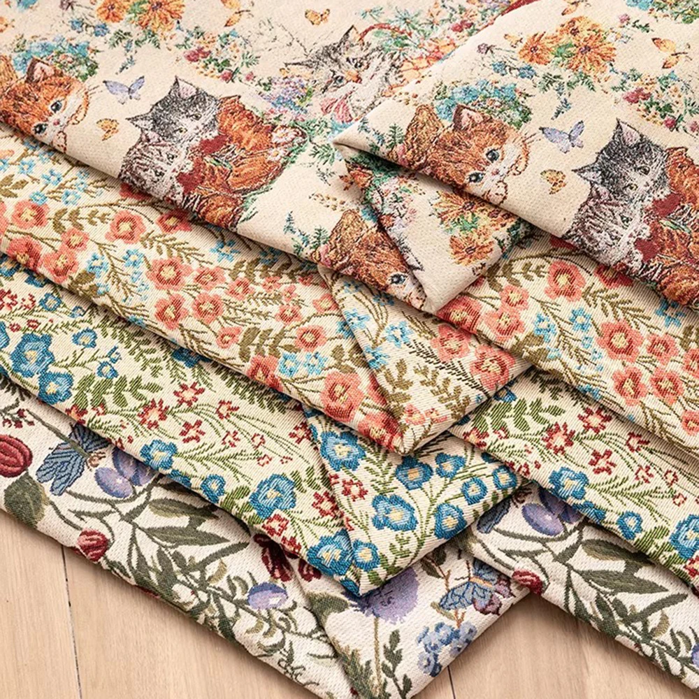 

Жаккардовая ткань для дивана, скатерть для дивана, цветочный полиэстер, износостойкая хлопковая ткань «сделай сам», ткань «сделай сам», скатерть, наволочка