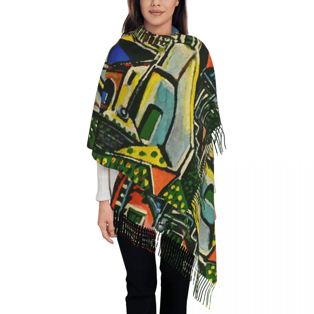 

Pablo Picasso Mediterranean Landscape Scarf Wrap Women Long Winter Fall Warm Tassel Shawl Unisex Scarves