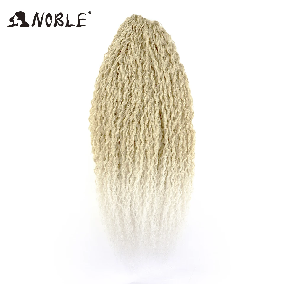 Noble Hair  Kinky Curly Twist Crochet Hair Synthetic Braid Ponytail Hair Ombre Blonde 30 