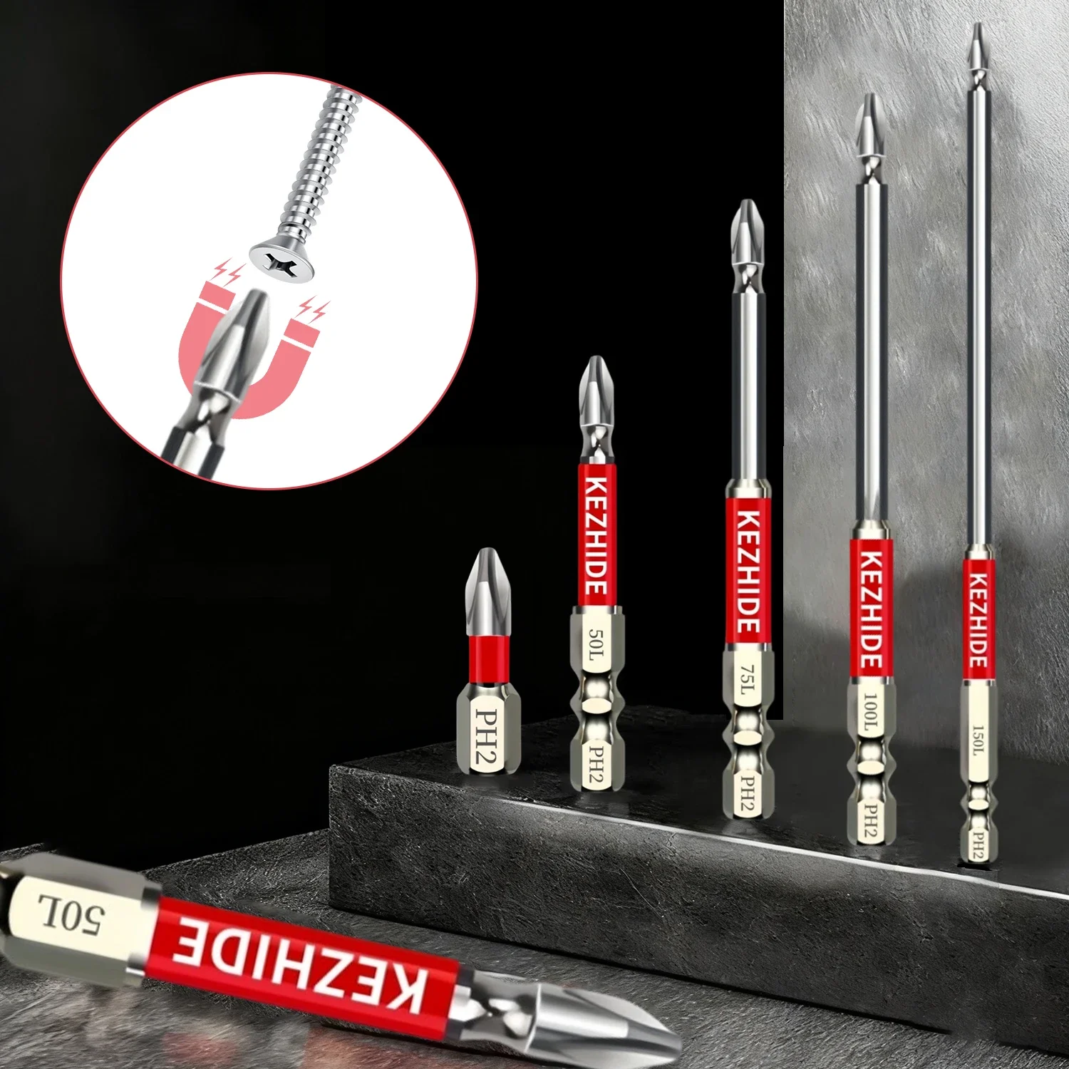 Universal Anti-Slip Magnetic Screwdriver Drill Bit Set Alloy Steel Cross Head Impact Resistant Bits Electric Screwdriver Tips