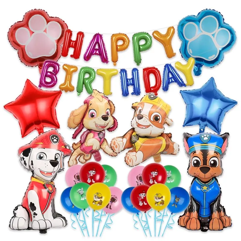 Anime Paw Patrol Thema Kinder Geburtstag Gamen Party Dekoration Lieferungen Ballon Kinder Geschenke Niedlichen Welpen Humanoiden Ballons