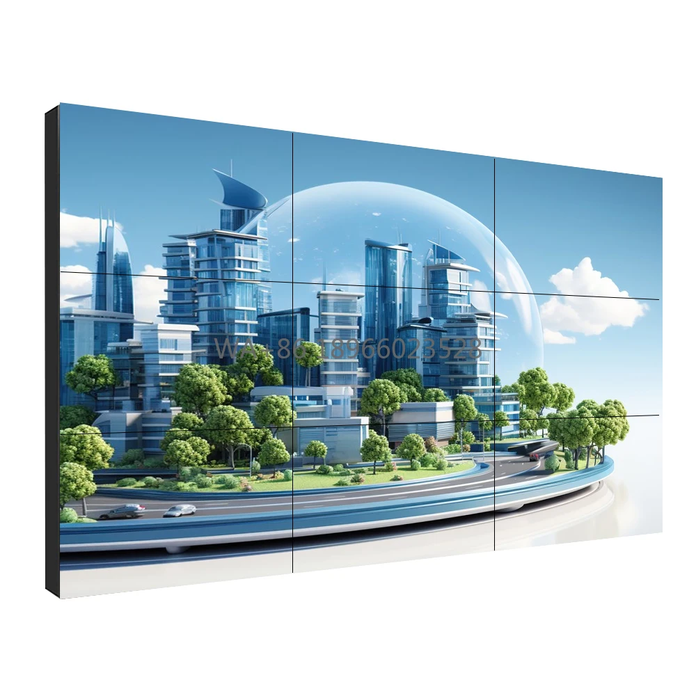 Indoor 55 Inch 4K LCD  Display Wall Narrow Edge 2024 Stand Mounting OEM Supplier with SDK Function for Media Use