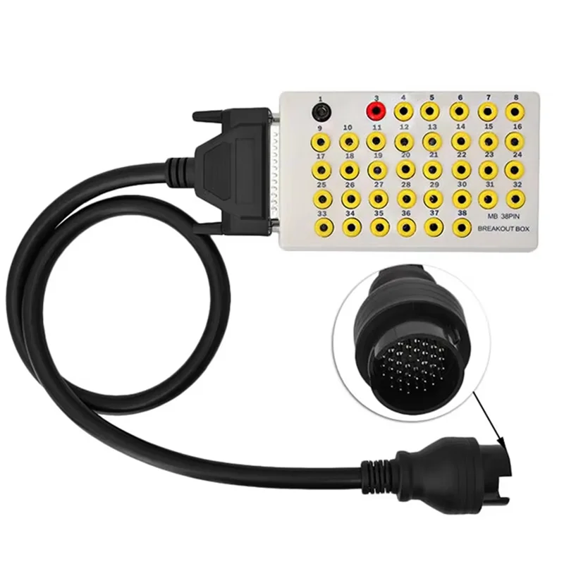 A42T - Nowy 38-pinowy moduł OBD Breakout Box OBD2 Tester Sygnału Linii Detektory Protokołów Diagnostyka Łączności Danych CAN Narzędzie do Samochodów Benz