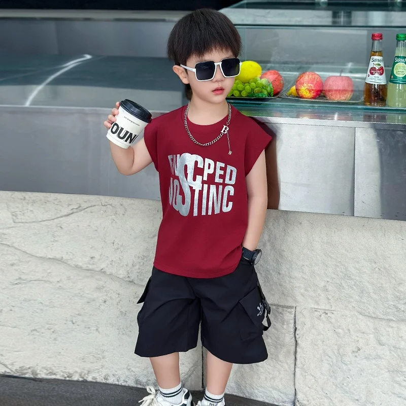 

Boys Summer Casual Svel Two-Piece Set Trendy Baby Clothes Cotton orts T-irt Sle Comfortable Breathable Kids Outfits