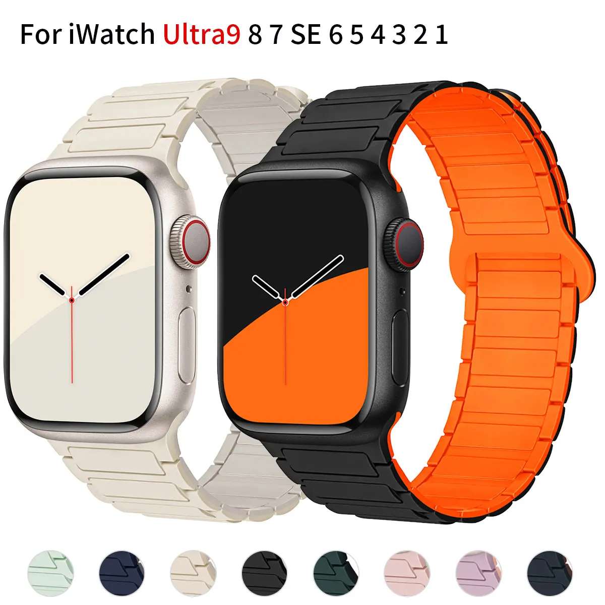 

Free adjustable magnetic strap for apple watch Model Iwatch Series SE 8 9 7 6 5 4 3-1 Ultra Watch Strap Sport Line