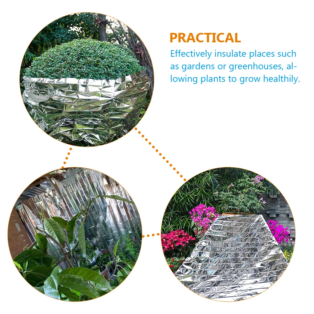 

12pcs Reflective Silver Warm Insulation Foil For Garden Greenhouse Winter Use Reusable Foldable Gardening Tool Emergency