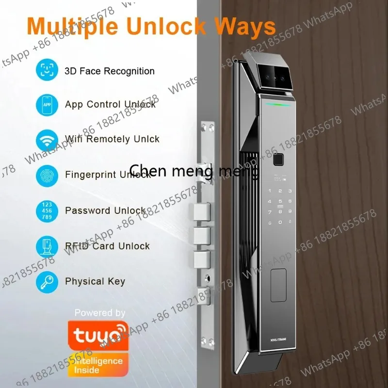 Fingerprint Smart Door Lock Face Recognition Fingerprint Lock With Camera Biometric Door Smart Digit Lock