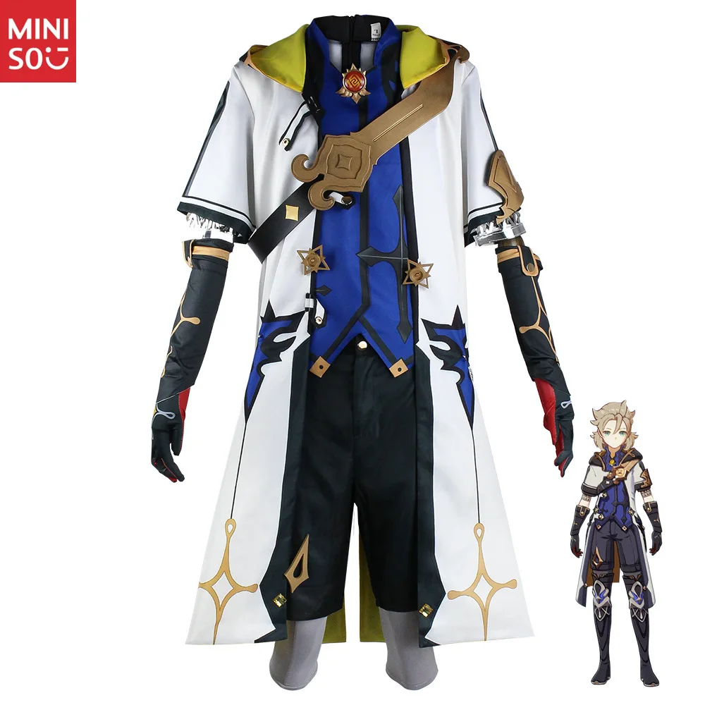 

Miniso Original God Suit Abedo Cos Suit Chalk Son West Wind Knight Cosplay Costume Performance Suit