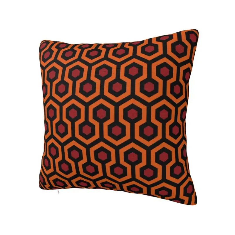 Custom Orange Shining Looped Hexagons Overlook Hotel Carpet Nordic Throw Pillow Cover Decoration Vintage Geometric Sofa Cushion