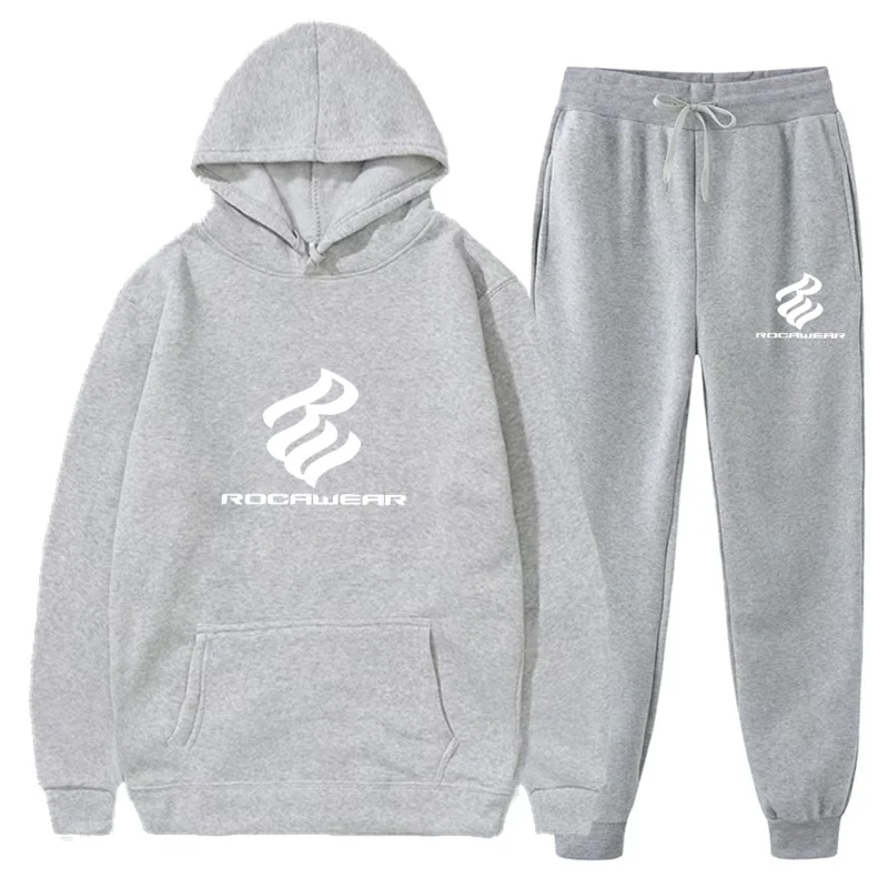 2025 sudaderas con capucha+pantalones de survêtement para hombre y mujer en otoño e invierno. Impresión ROCAEAR de moda