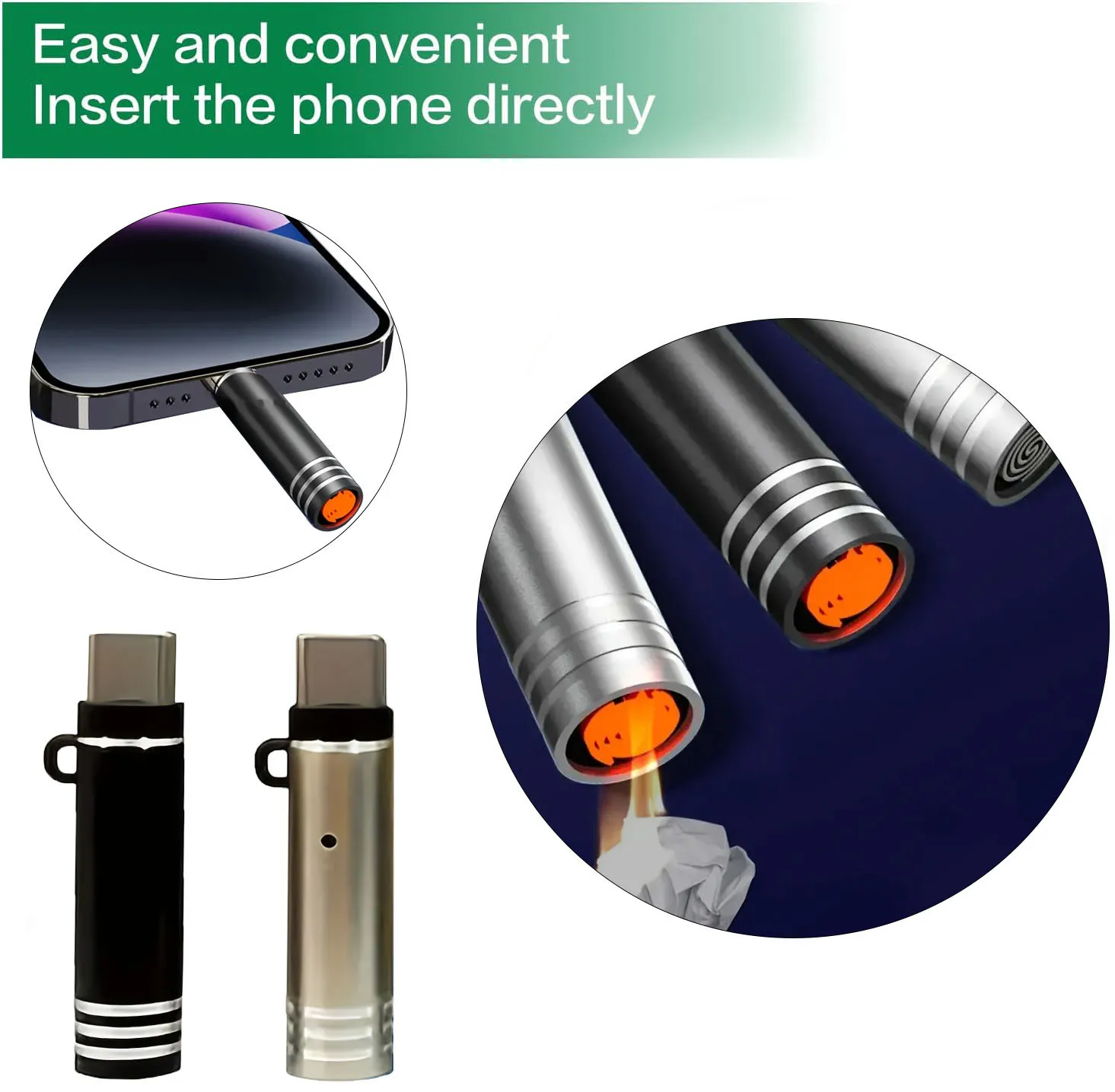 Car USB‑C Plug, Plug Into Phone to Operate, No Need for Charging, Compatible Only With Smartphones Equipped With USB‑C Port