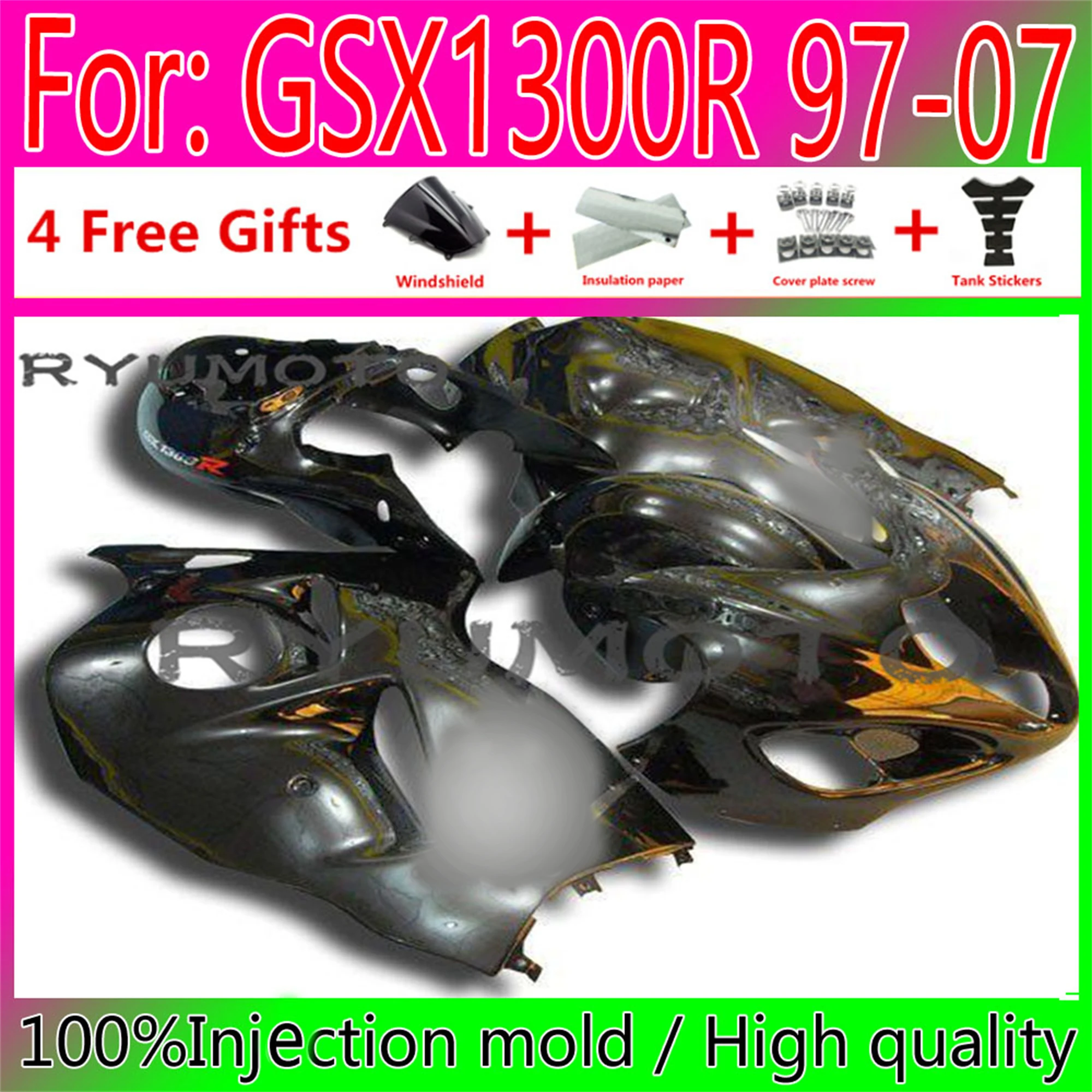 Motorcycle HAYABUSA full Fairing for Suzuki GSXR1300 03 04 05 06 07 GSX1300R 97 98 99 00 01 02 bodywork Fairings