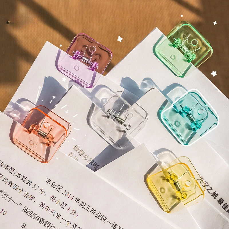 

прозрачный зажим для файлов, 10 шт./упаковка, простой фиксированный зажим с длинным хвостом, цветной зажим для купюр