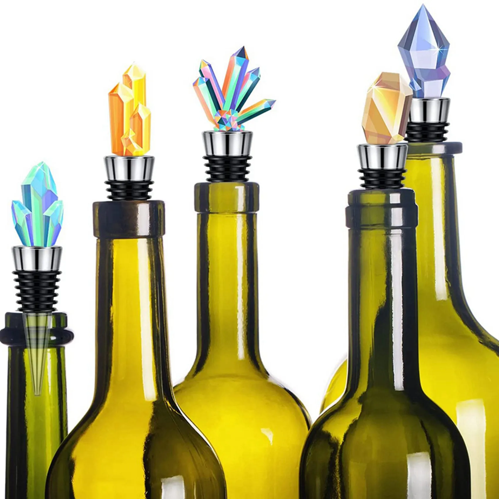 

ABBY-20Pcs Wine Stopper And 10Pcs Blank Bottle Opener Bottle Opener Inserts Set Hardware For Wedding Party Turning DIY